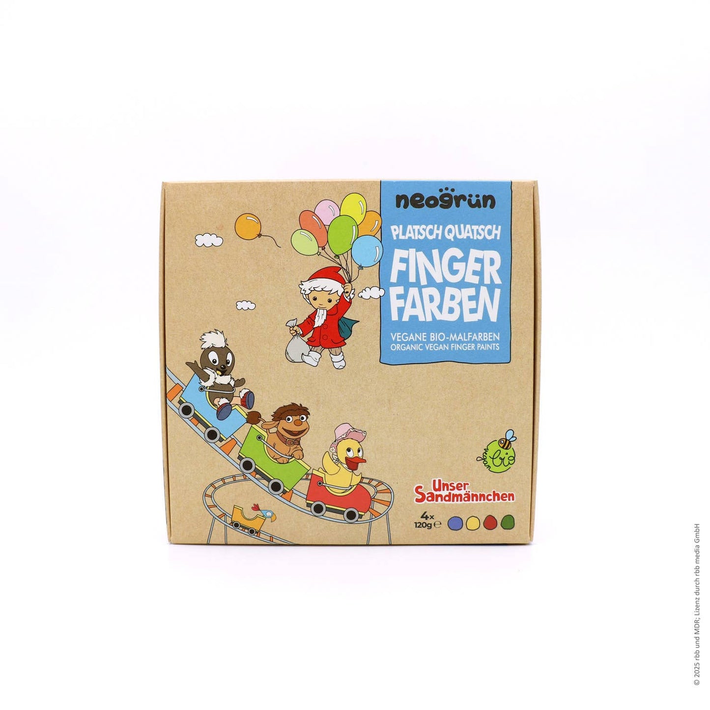 Platsch Quatsch Bio-Fingerfarben 4er Set