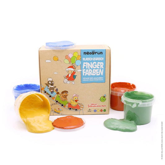 Platsch Quatsch Bio-Fingerfarben 4er Set