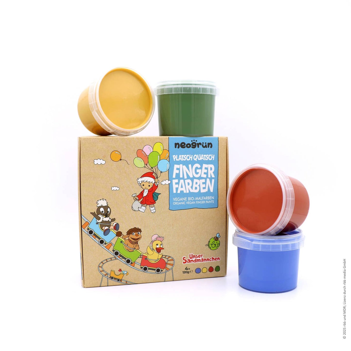Platsch Quatsch Bio-Fingerfarben 4er Set