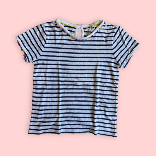 T-Shirt mit bommelkante