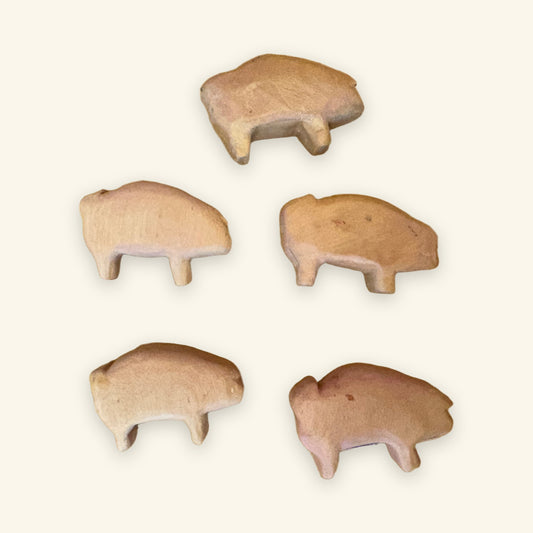 5 Holz Schweine