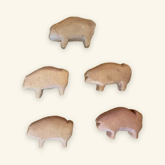 5 Holz Schweine