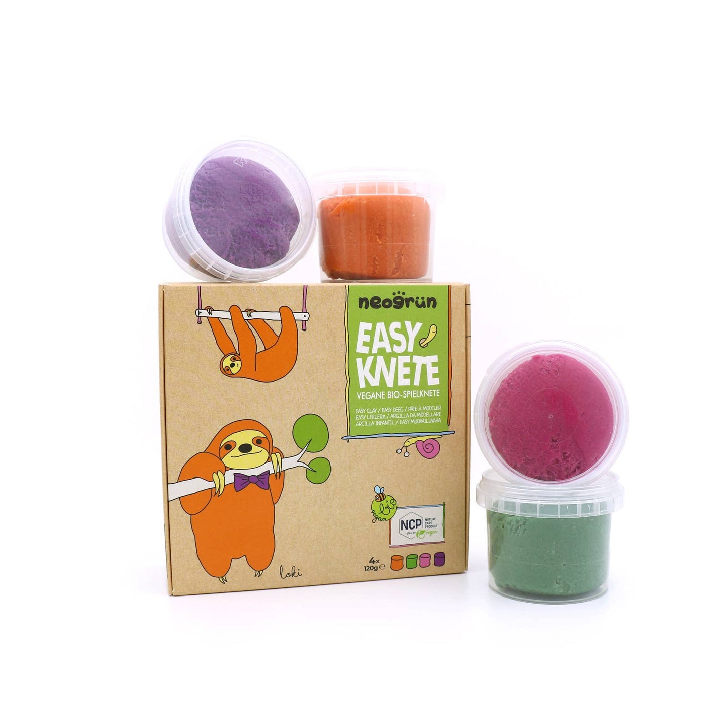 Bio-Easy-Knete vegan 4er Set "Loki"
