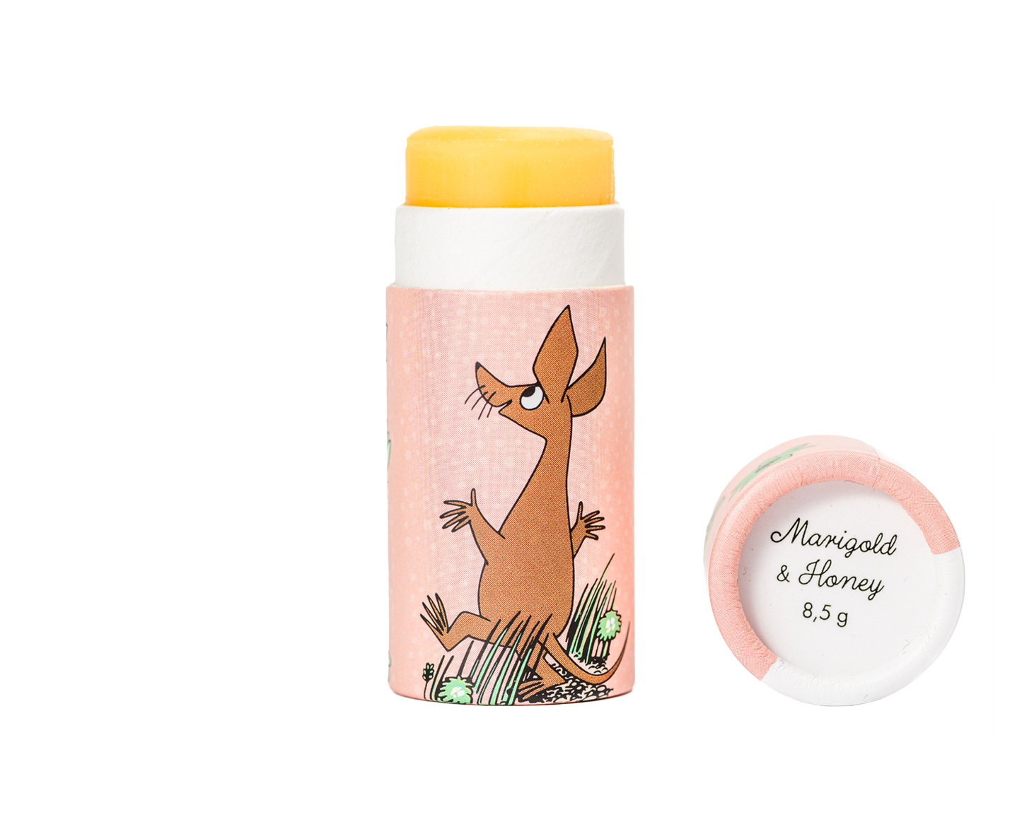Moomin von Gustaf och Linnea – Lippenbalsam aus Bienenwachs mit Ringelblume und Honig
